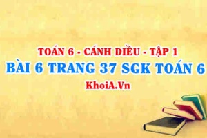Bài 6 trang 37 SGK Toán 6 tập 1 Cánh Diều